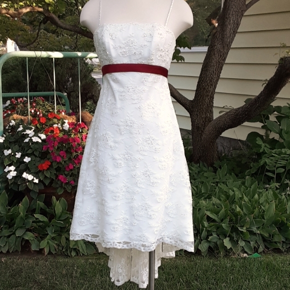 FINAL lvg 9/15 Designer Gown Tea Length wedding quinceanera ball formal - Picture 4 of 16